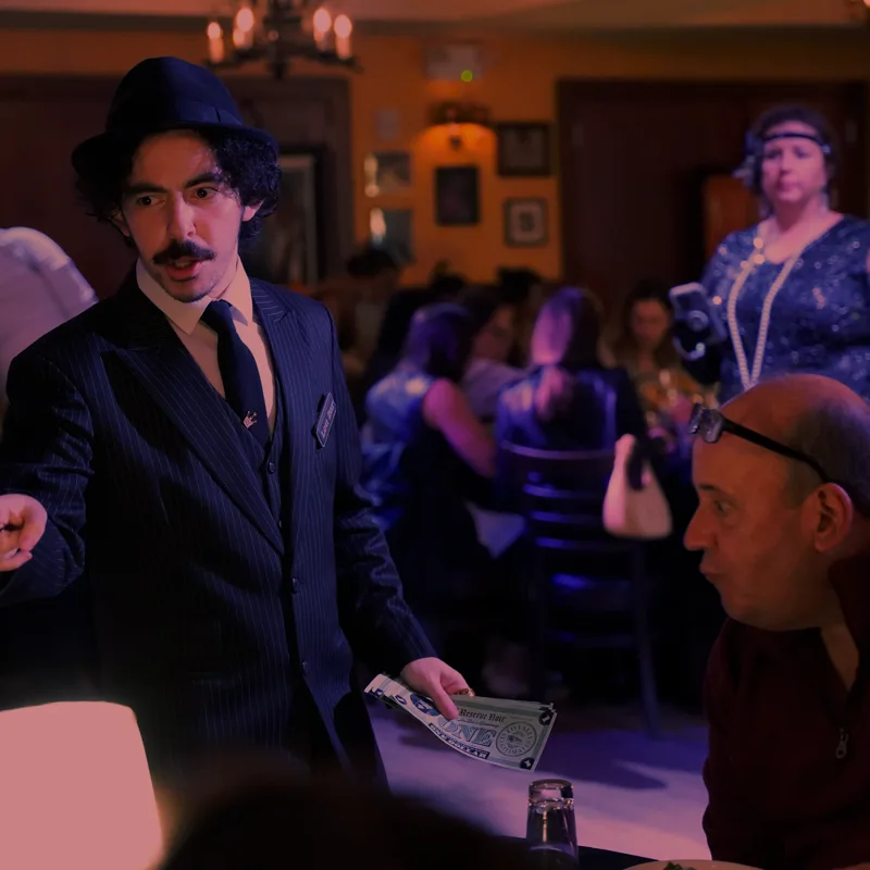 A detective questioning a guest at a Albuquerque show